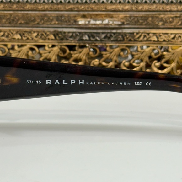 Ralph Lauren Brown/Amber Tortoiseshell Sunglasses EUC & RL Hard-Case EUC - Picture 14 of 17